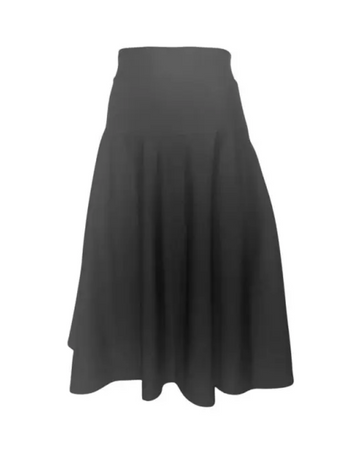CVRGE Bella Black 23" Swim Skirt with Attached Shorts myselflingerie.com
